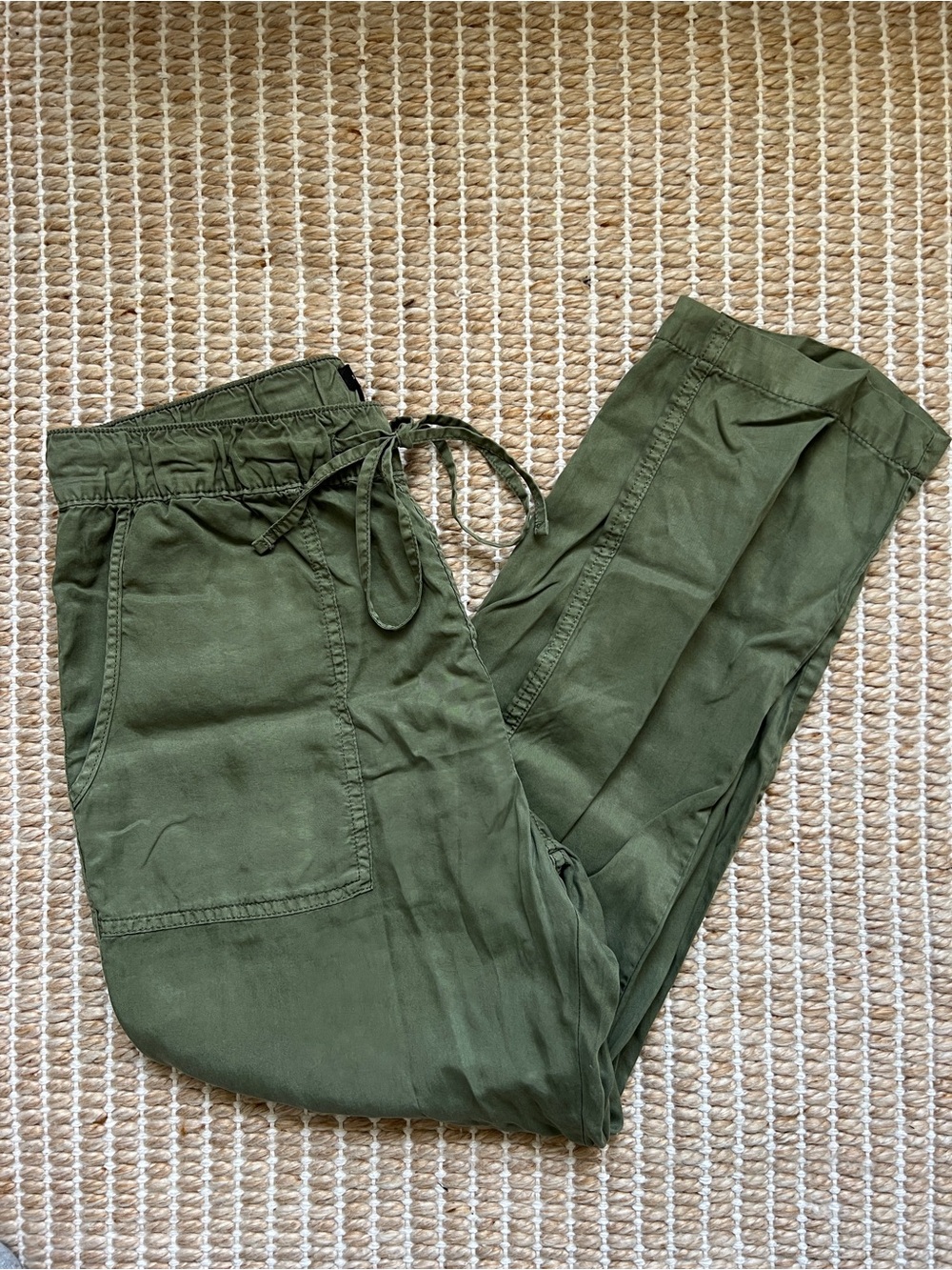 Sanctuary High Waist Lyocell Pants Olive Green Size Large